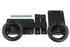Gate lock cast iron black with ring heavy model
