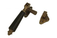 Window fastener (1890) antique brass ebony Right