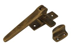 Window fastener reversible antique brass