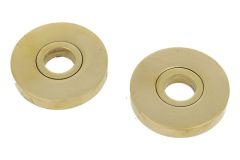 Pair round concealed escutcheons polished brass