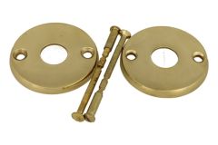 Round Door Knob Rosette 2-Pack polished brass for TM-400 m*
