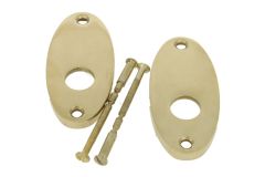Oval Door Knob Rosette (2-Pack) polished brass for TM-400 m*