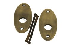 Oval Door Knob Rosette (2-Pack) antique brass for TM-400 om*