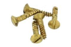 Slotted Screw 2,6 x 14mm (5-Piece per Pack) polished brass