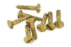 Slotted Screw 2,6 x 14mm (8-Piece per Pack) polished brass