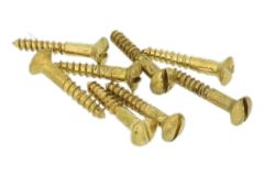 Slotted Screw 2,8 x 20mm (8-Piece per Pack) polished brass