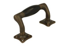 Window sash lift handle 115mm with curve antique brass