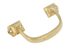 Pull handle 140mm polished brass