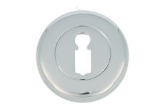 Key escutcheon chrome round concealed escutcheon