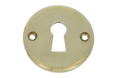 Round rosette with key hole Ø 50mm polished brass