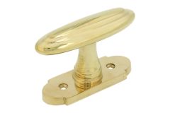 Window handle with rosette polished brass