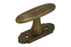 Window handle with rosette antique brass