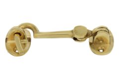 Cabin hook and eye polished brass