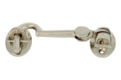 Cabin hook and eye nickel with multi-directional hinge