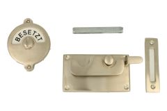Frei-Besetzt door lock for toilet satin nickel 92×52mm