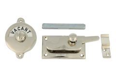 Vacant-Engaged door lock for toilet 70×39mm nickel