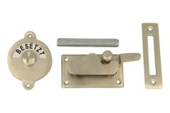 Frei-Besetzt door lock for toilet satin nickel 70x39mm
