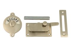Libre-Occupé door lock for toilet70×39mm satin nickel