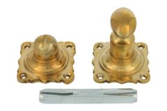Turn and release spindle polished brass, 8mm spindle size