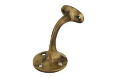Handrail bracket antique brass, flat support saddle
