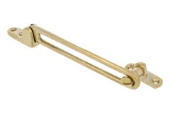 Top hung fanlight stay polished brass 120mm. Price per piece