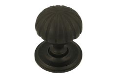 Door knob cast iron black small