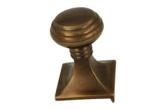 Door knob antique brass. Screw located on the interior side
