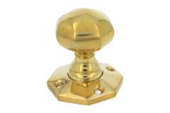 Door knob polished brass