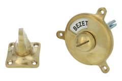 Vrij bezet turn and release spindle round polished brass