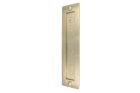 Letter plate "BRIEVEN" vertical satin nickel
