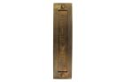 Letter plate "BRIEVEN" vertical antique brass