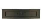 Letter plate "Post" cast iron black powder coated