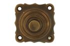 Bell push antique brass 40x40mm