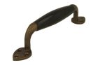 Pull handle 185mm antique brass bakelite