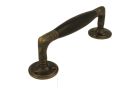 Pull handle 180mm antique brass ebony