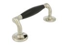 Pull handle 168mm with curve nickel ebony