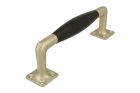 Pull handle 170mm modern design satin nickel ebony