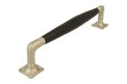 Pull handle 250mm satin nickel ebony