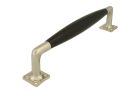 Pull handle modern design 250mm satin nickel ebony