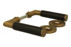 Door handles antique brass ebony with round rosettes