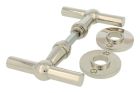 Door handles T model "Chemin de fer" nickel pair