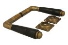 Door handles antique brass bakelite pair (1908)