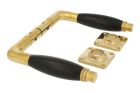 Door handles polished brass ebony pair (1928)