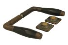 Door handles modern design antique brass bakelite pair