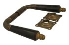 Door handles antique brass bakelite pair (1915)