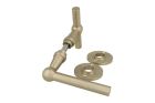 Door handles "Chemin de fer" satin nickel pair