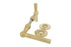 Door handles "Chemin de fer" polished brass pair