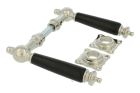 Door handles (1905) nickel ebony pair