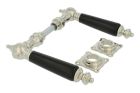 Door handles nickel ebony pair (1892)