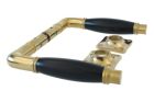Door handles polished brass ebony pair (1926)